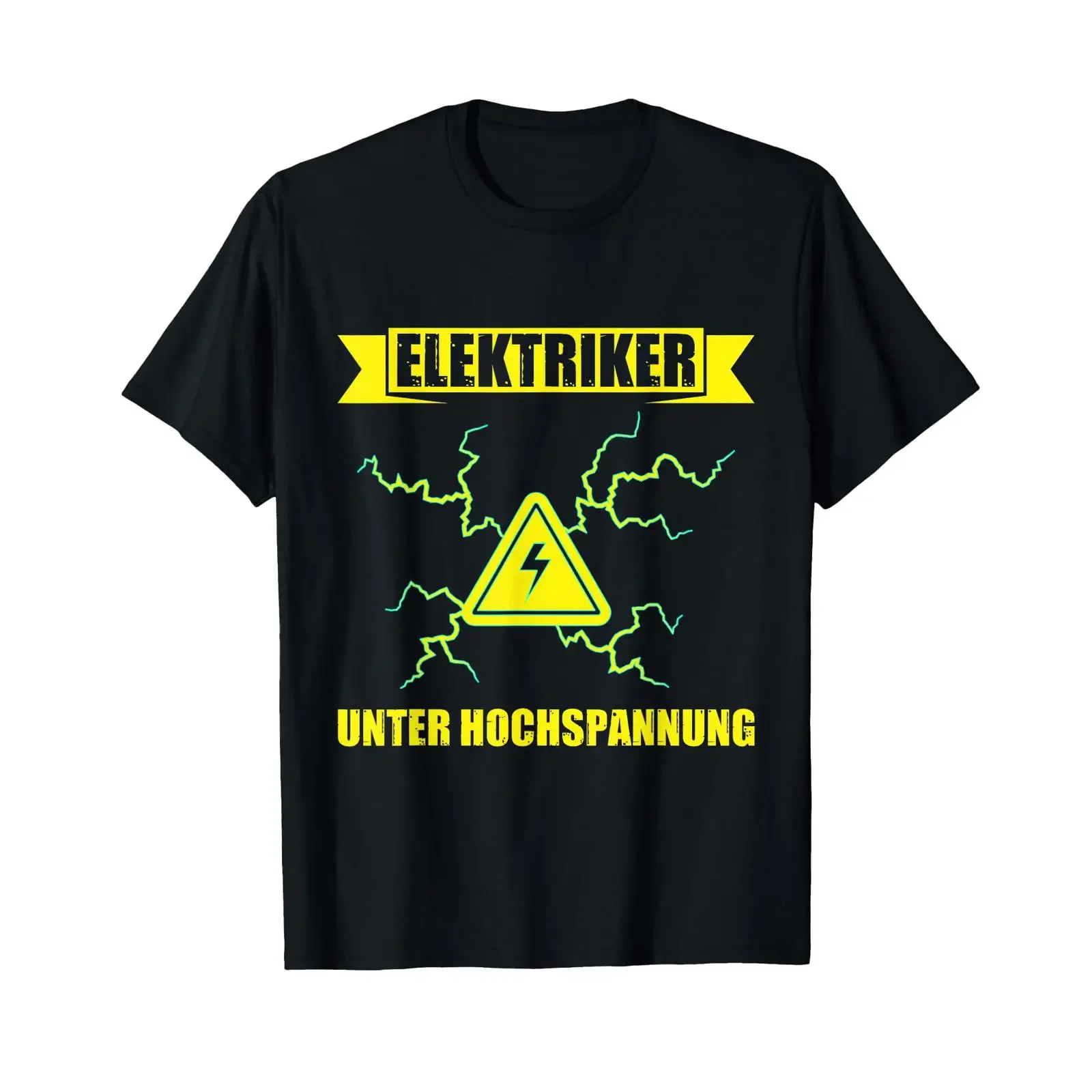 Electrician Sayings Under High Voltage Professional T Shirt black vintage Washed Breathable Versatile designer clothes Casual