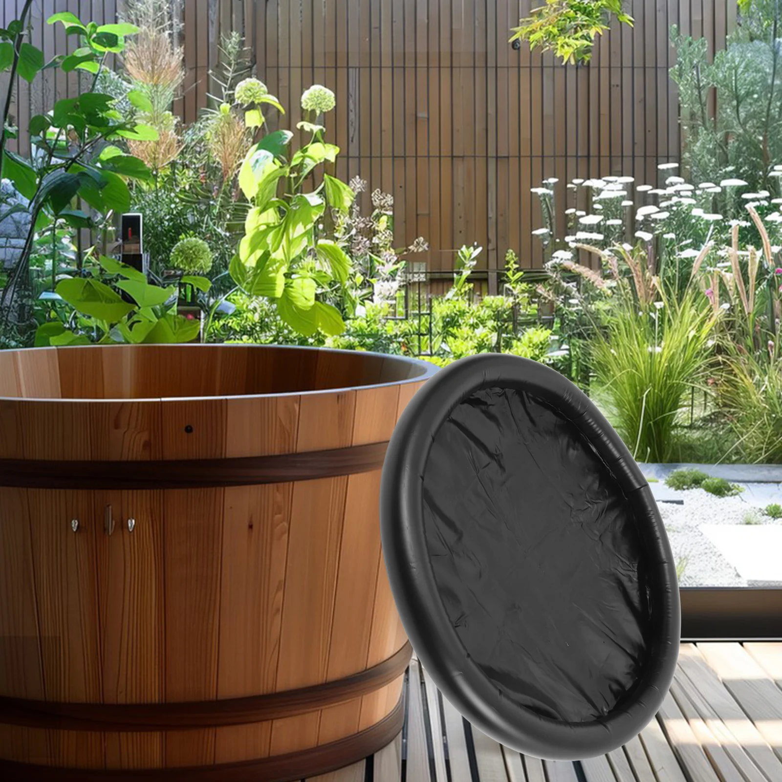 

Inflatable Bath Tub Cover for Foldable Soaking Tubs Retains Heat Easy Clean Collapsible Design Portable Use Bath Lid Cover