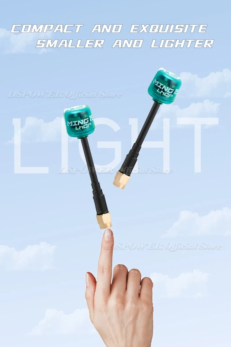 NEEBRC 5.8G 3.3Dbi FPV Antenna LHCP/RHCP MMCX RA-MMCX High Gain Long Range VTX Antenna for RC Freestyle FPV Racing Drone Parts