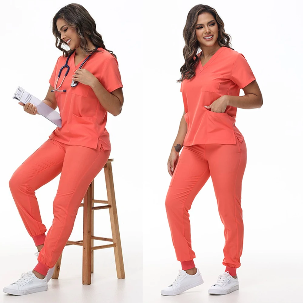 tenue-medicale-extensible-–-uniforme-d'infirmiere-durable-–-blouse-chirurgicale-pour-dentistes-et-pediatres-–-combinaison-de-salon-de-beaute-–-tenue-medicale