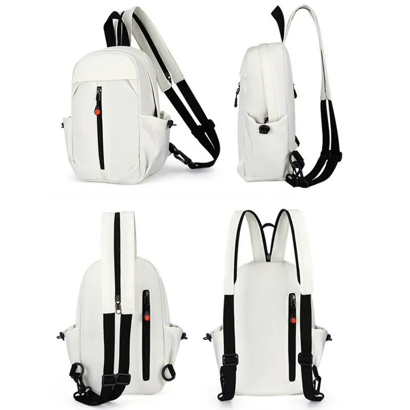 Men's Crossbody Bag Ladies' Sports Bag Solid Color Casual Small Backpack Unisex Fashionable Waist Bag Minimalist Style