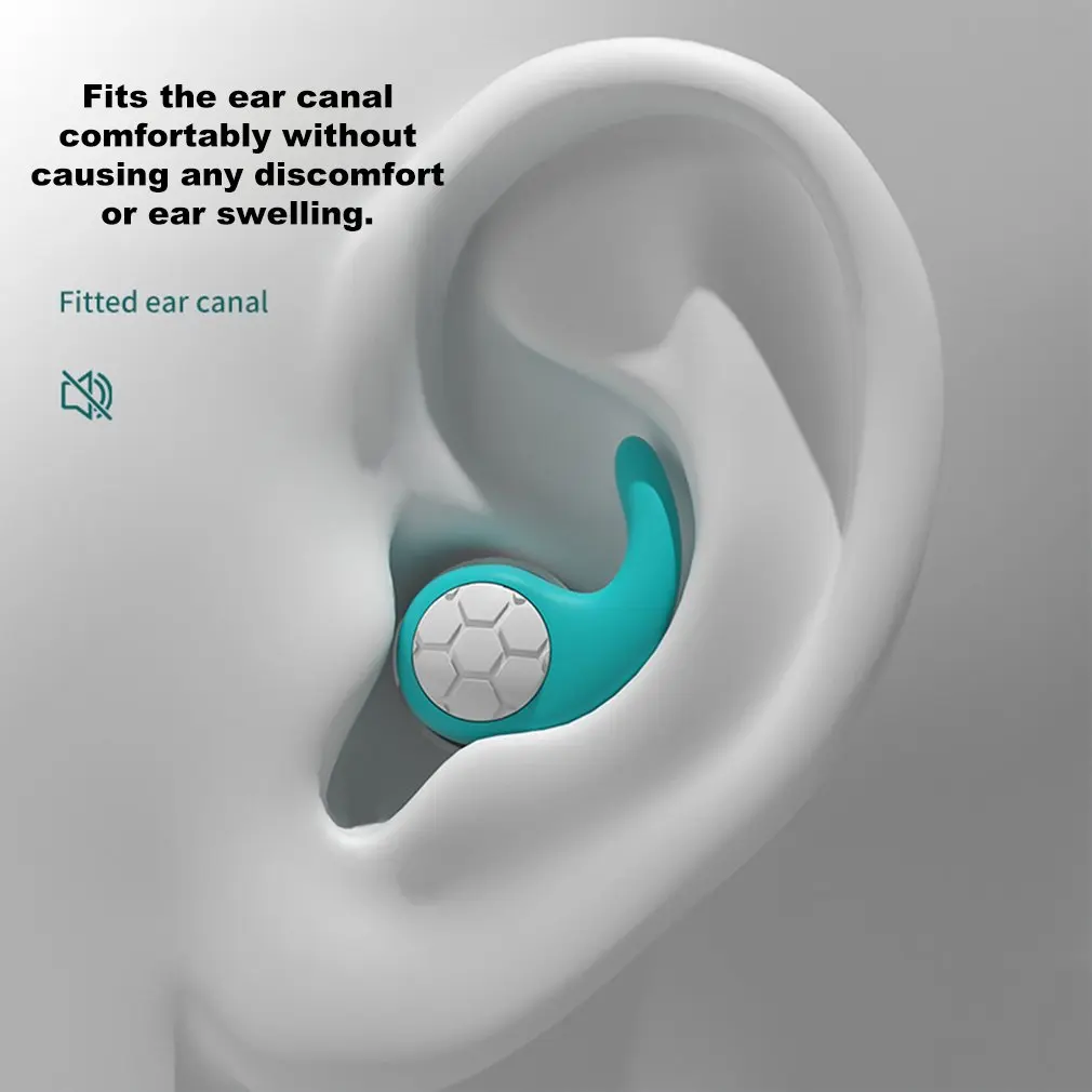 Silicone Noise Cancelling Earplugs Noise Filter Sleep Swimming Waterproof Three Layer Mute Earplugs