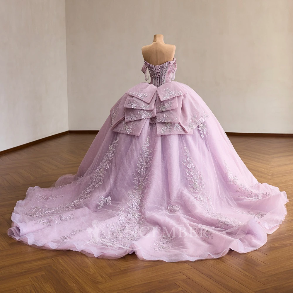 Princess Ball Gown Quinceanera Dresses Glitter Sequins Off Shoulder Vestido De 15 Anos Customized Mexican Crost Sweet 16 Gowns