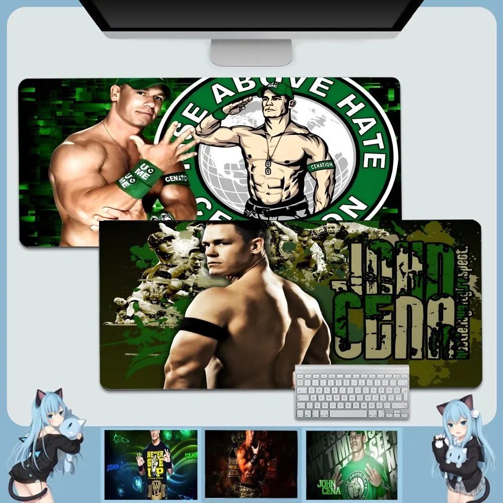 

John Cena High Quality Gamer Play Mats Mousepad Size For Game Keyboard Pad For Gamer