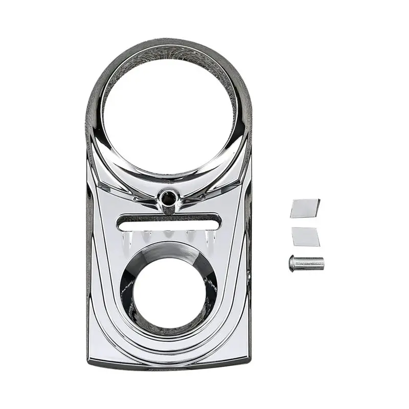 

Compact For Dyna Softail Fat Boy Motorcycle Chrome Dash Panel Insert Trim Cover Accessories