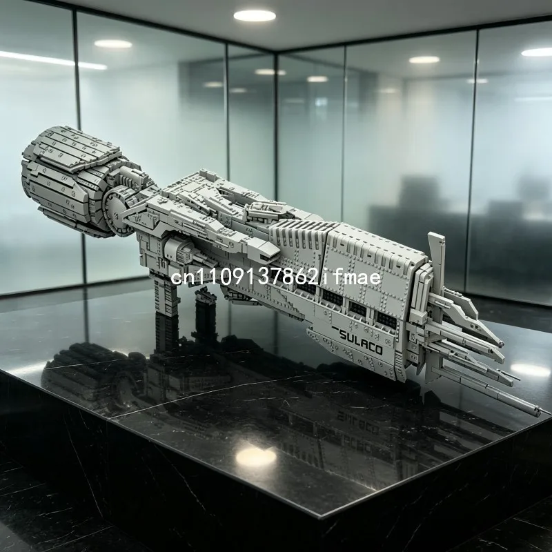USS SULACO 9739Space War Military MOC SpaceShip Battle Model Custom Puzzle Architecture DIY Education Assembly Model Toy Gift