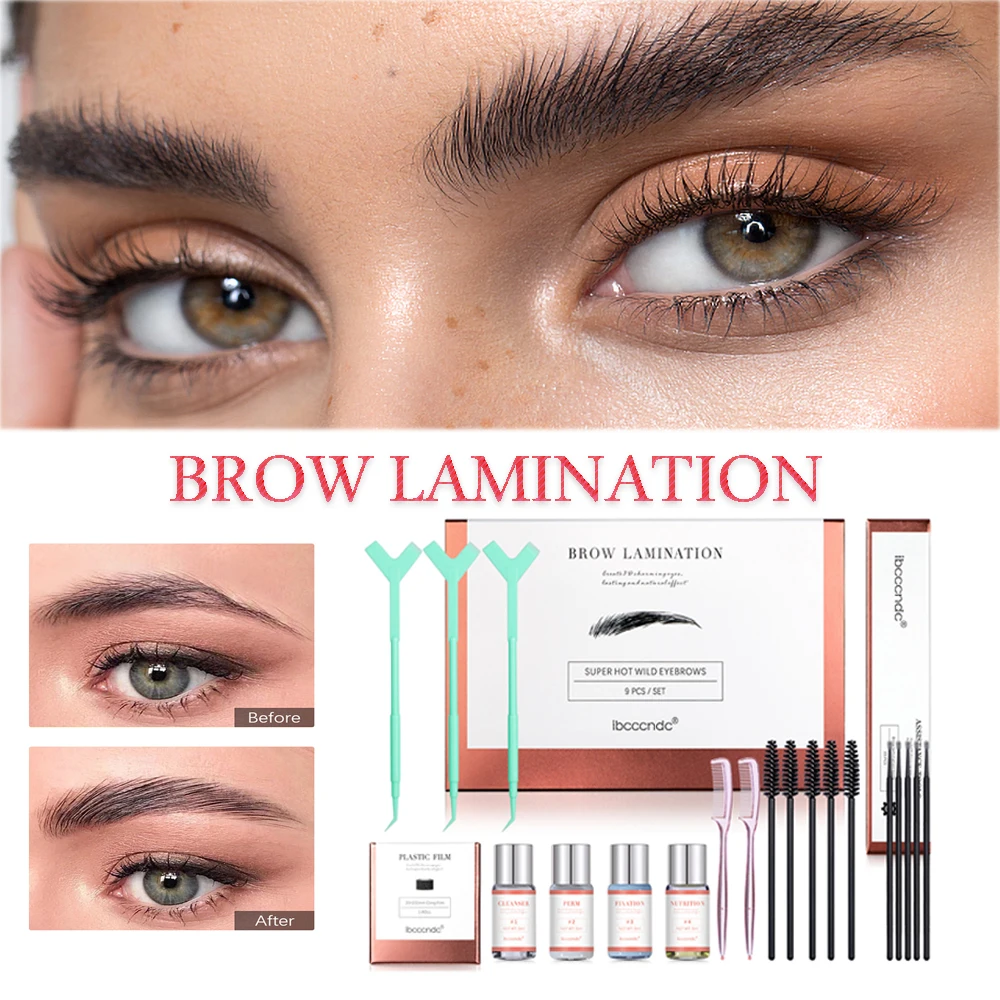 Hot Brow Lift Perming Eyebrow Lifting Brow Lamination Kit With Cling Film Nutrition Keratin Perming Lotion For Home Use Kit