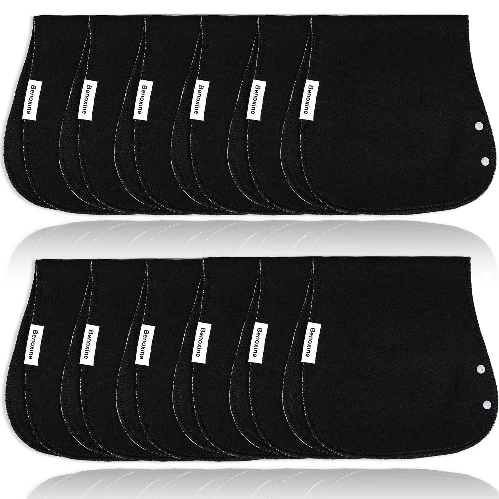 

12-Pack 2-in-1 Design Baby Burp Cloths & Baby Bibs Large Size Soft Cotton Super Absorbent Baby Spit Up Burping Rags