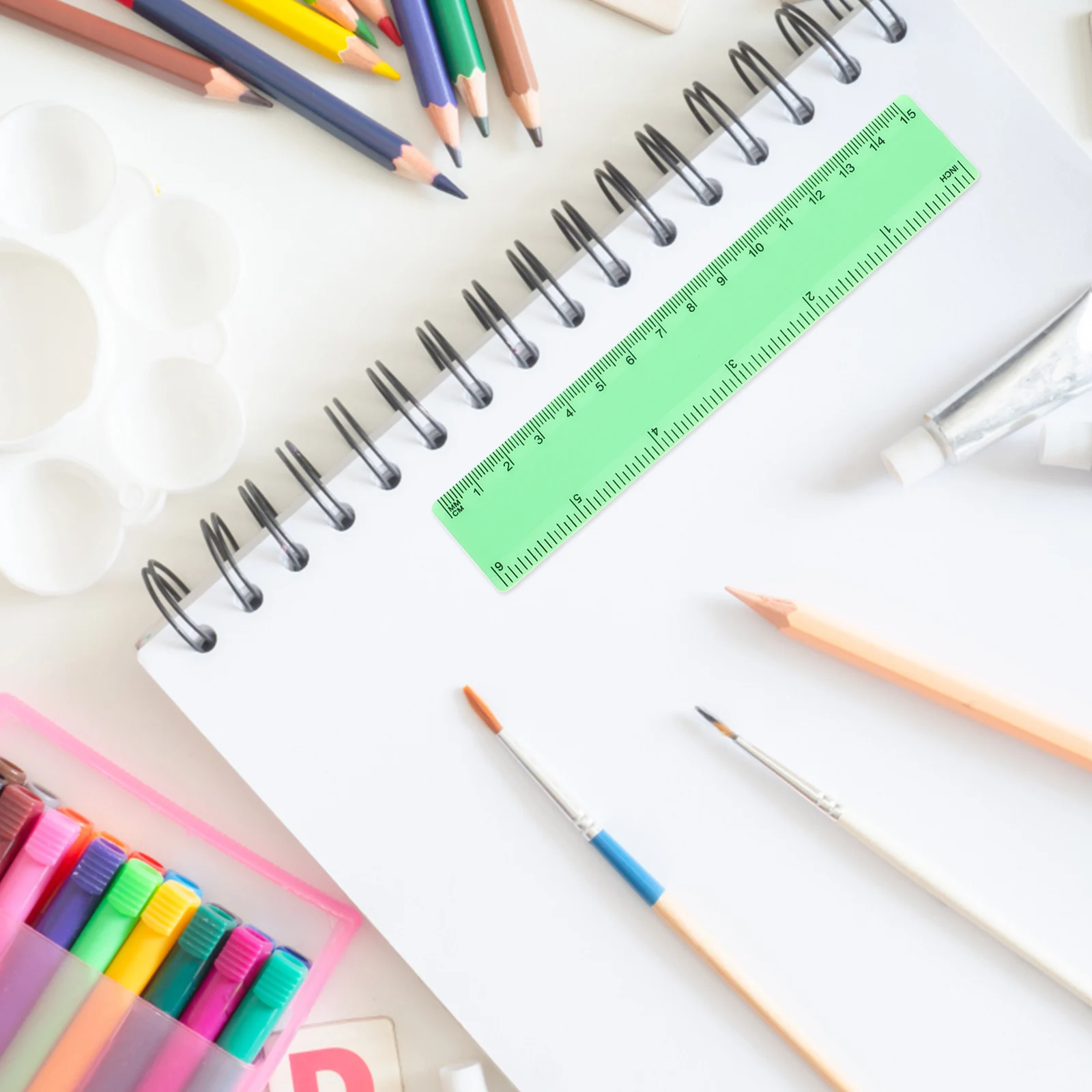 

20pcs 15Cm Plastic Ruler Clear Measurement Tool For Students School Office Accurate Scales Gift Teachers Home Use