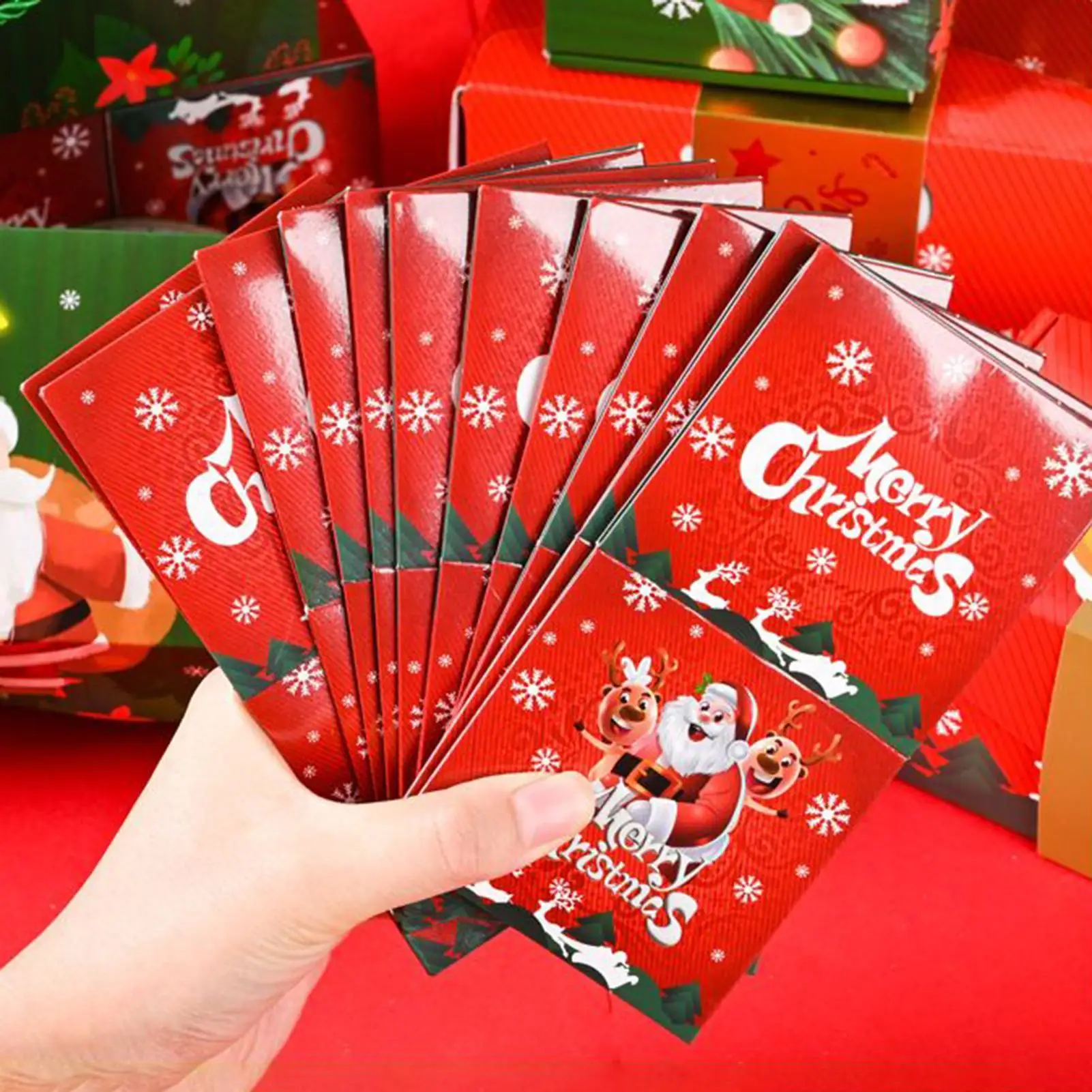 Christmas Money Pull Box Pop Design Cards Packaging Case Foldable Merry Christmas Money Box For Kids Adults Friends Family Party
