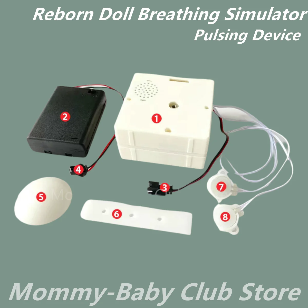 Reborn Baby Doll Breathing Simulator Heart Beating With Cry Sound for Newborn Gift Pulsing Device Lifelike Baby Doll Accessories