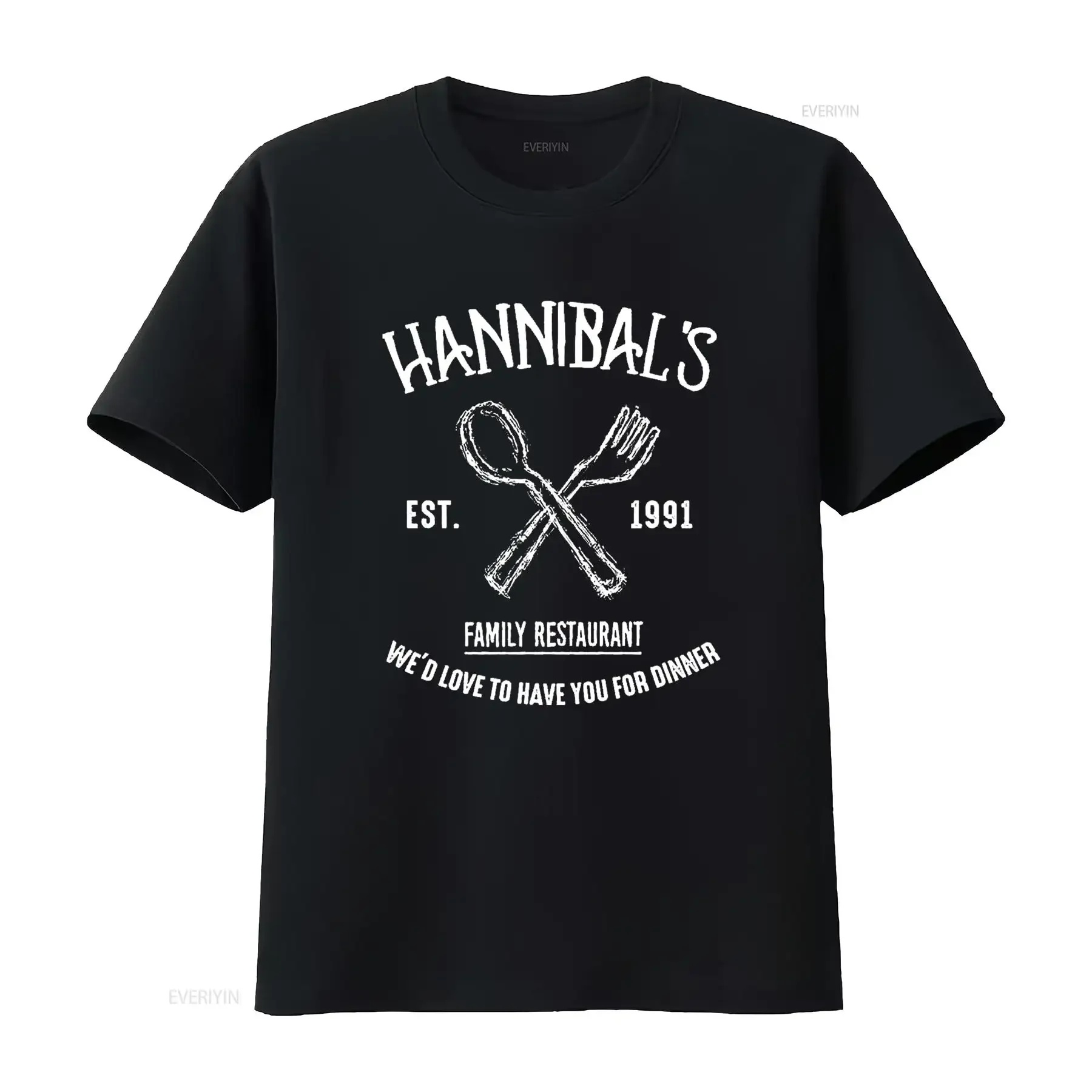 

Hannibals Family Restaurant Love to Have You for Dinner DT Adult T Shirt vintage Washed Soft Stretched graphic fashion Slightly