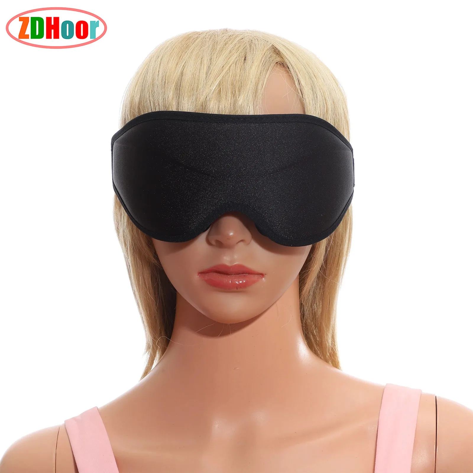 Super Soft Eye Mask Total Blackout 3D Sleeping Mask Adjustable Fit Eye Mask for Home Office Sleeping Traveling Meditation Yoga