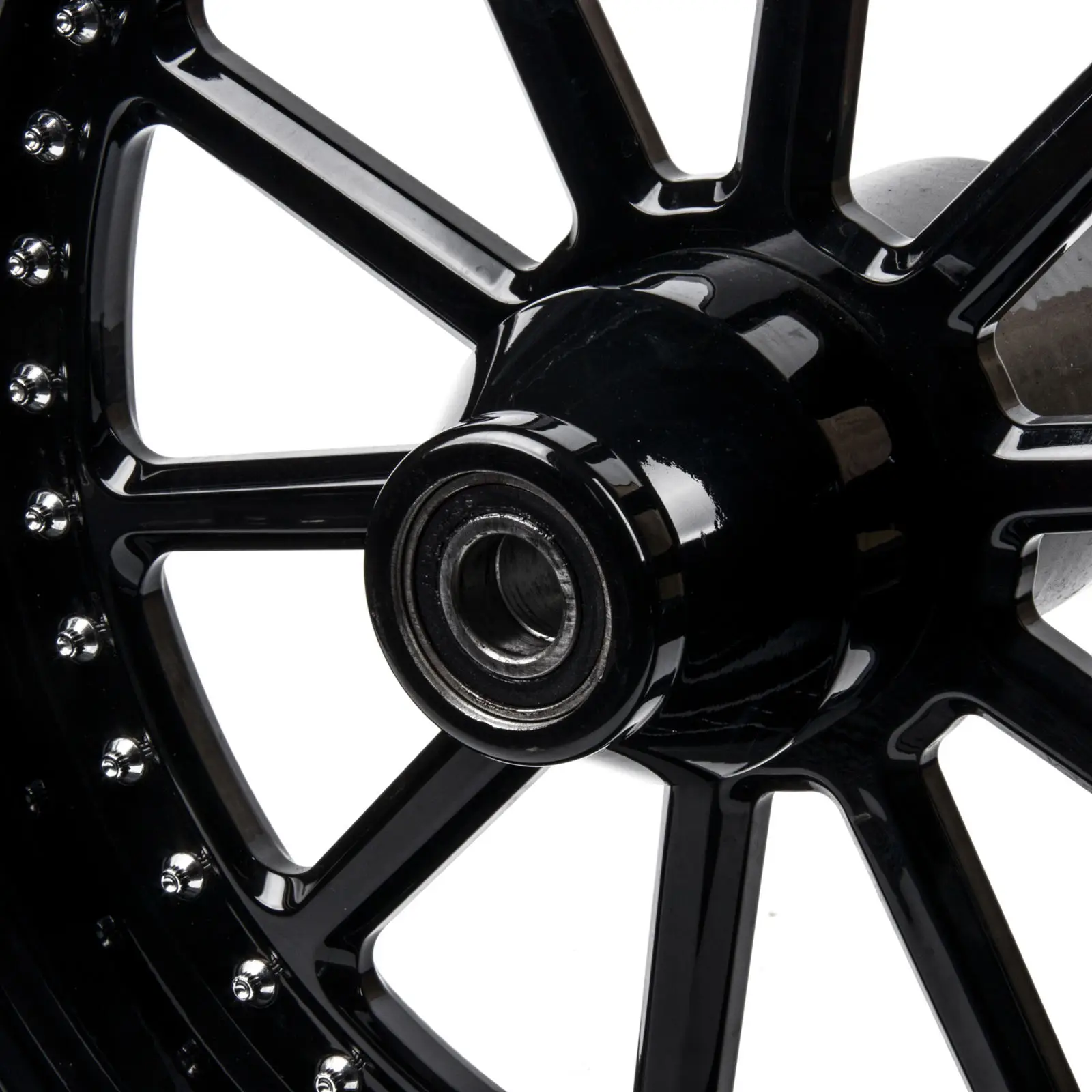 Customizablewheel Sizes.16 18 19 21 23 26 Inch Forged Wheel Rim Gloss Black Finish For 2000 Later Touring And Softail Models 1pc
