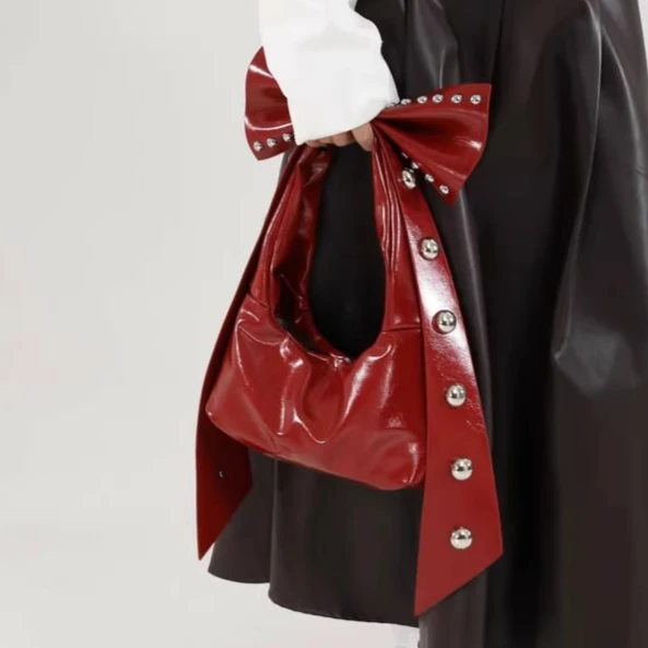 Fashionable Crossbody Bags for Women Shoulder Bag Personalized Rivet Bag Bow Underarm Purse and Handbags Designer Bag Сумка