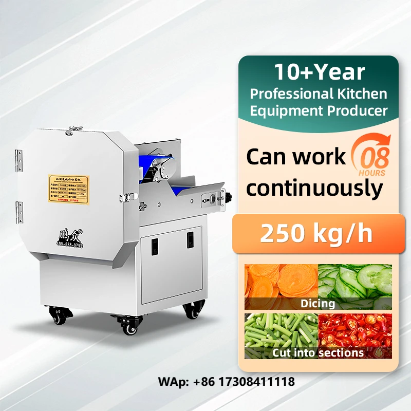 Pro Automatic Vegetable Cutting Machine Digital Control Fruit Slicer Dicer Electric Food Processor for Modern Restaurant Chain