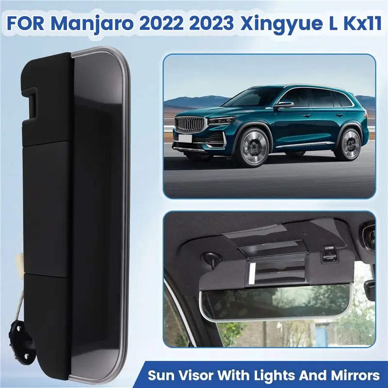 Car Sun Visor Light Sunglasses Sunshade With Light Mirrors For Geely Manjaro 2022 2023 Xingyue L Kx11 Geely Atlas-Y79A