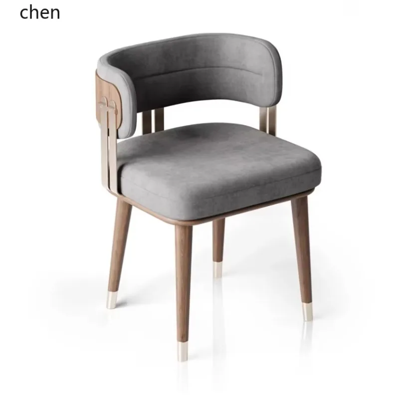 ZML Solid Wood Simple Home Chair Sales Office Negotiation Chair Coffee Shop Backrest Chair
