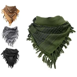 1PC Desert Head Neck Scarf Arab Wrap with Tassel for Outdoor Hiking Camping Cylcing Hunting Accessories Face Mask