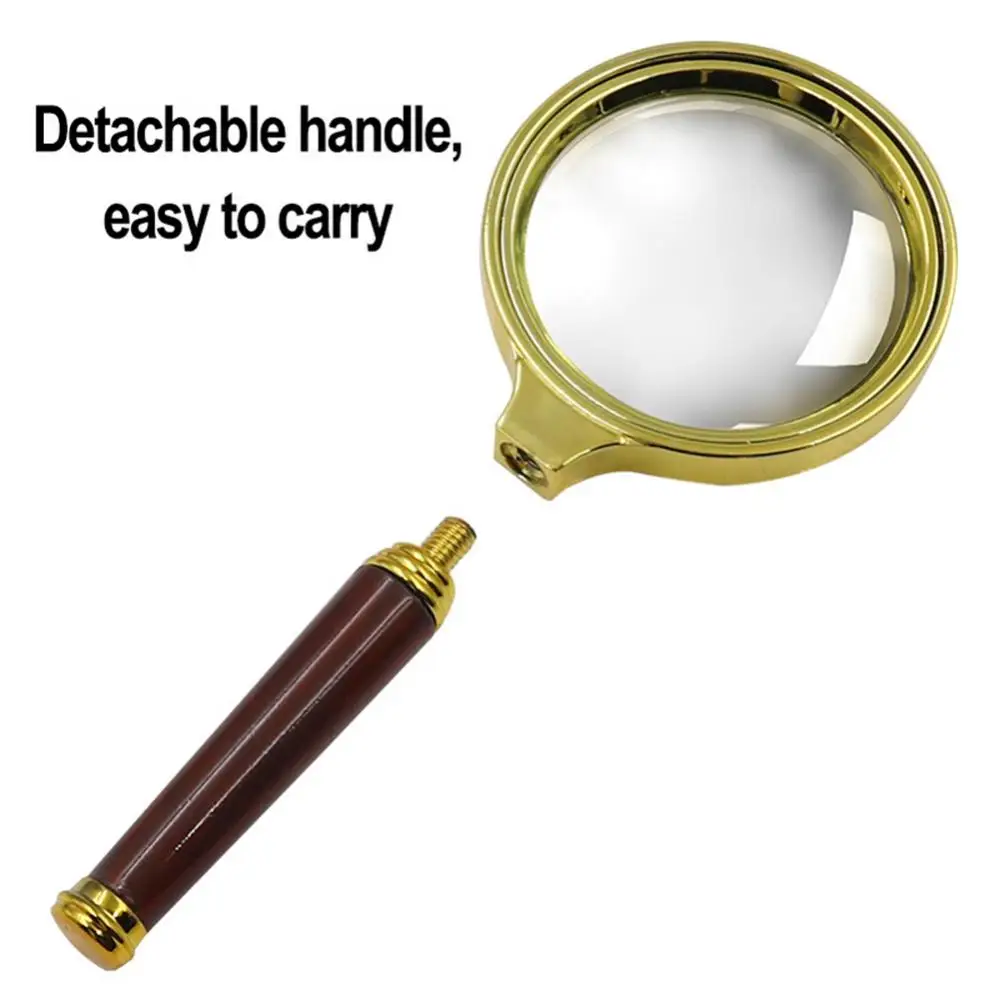 10X Magnifier Handheld Portable Magnifying Glass Loupe for Book Reading Newspaper Jewelry Jade Antique Appraisal