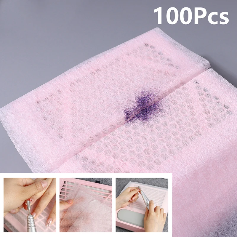 Papel de filtro para Nail Art, colector de polvo fino blanco, accesorios para máquina de manicura, reemplaza el papel de filtro al vacío para Nail Art, 100 hojas