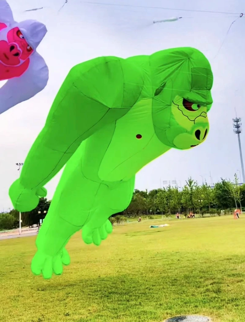 Riesige 700 cm Gorilla-Drachenlinie, Wäsche, weicher aufblasbarer Anhänger, Show-Drachen, Windsurfen, riesige Spiele im Freien, Windkraft, Erwachsenen-Drachen