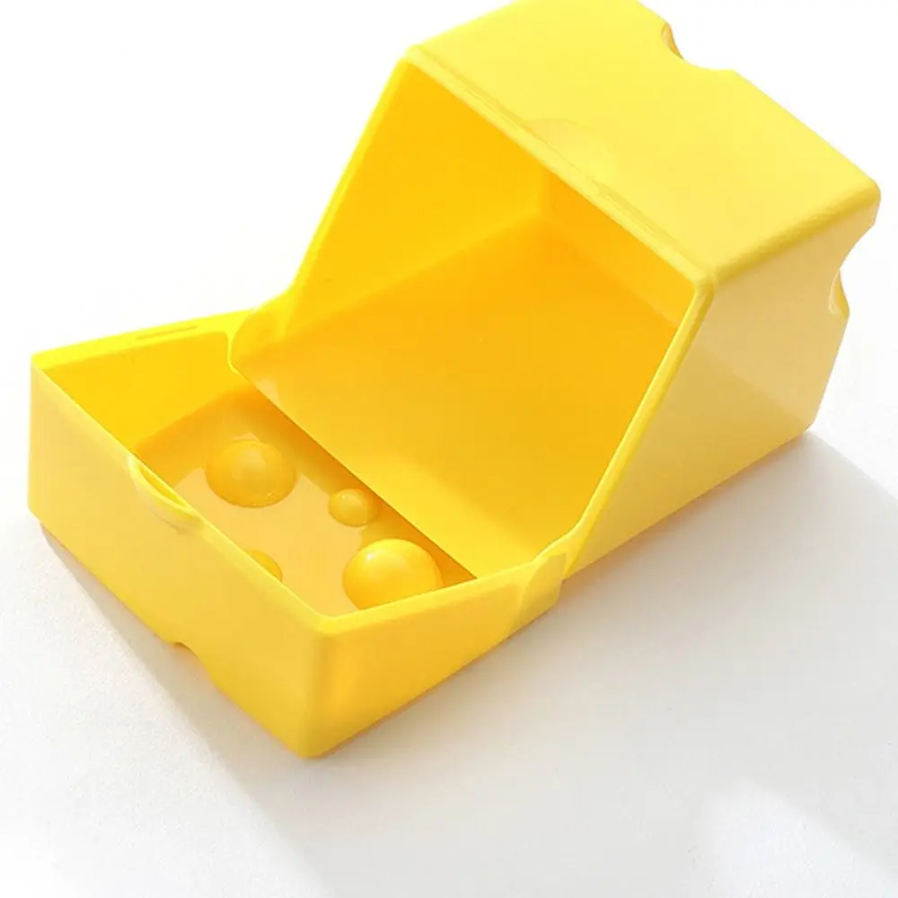 Creative Sliced Cheese Container Reusable Plastic Cheese Holder Box Fresh-keeping Lightweight Cheese Storage Container