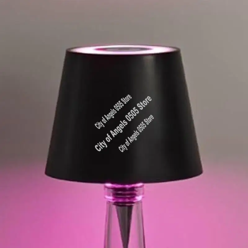 Lámpara de mesa inalámbrica táctil con luz de botella de COFA-LED RGB y lámpara de botella de 3 colores para restaurantes y bares interiores/exteriores