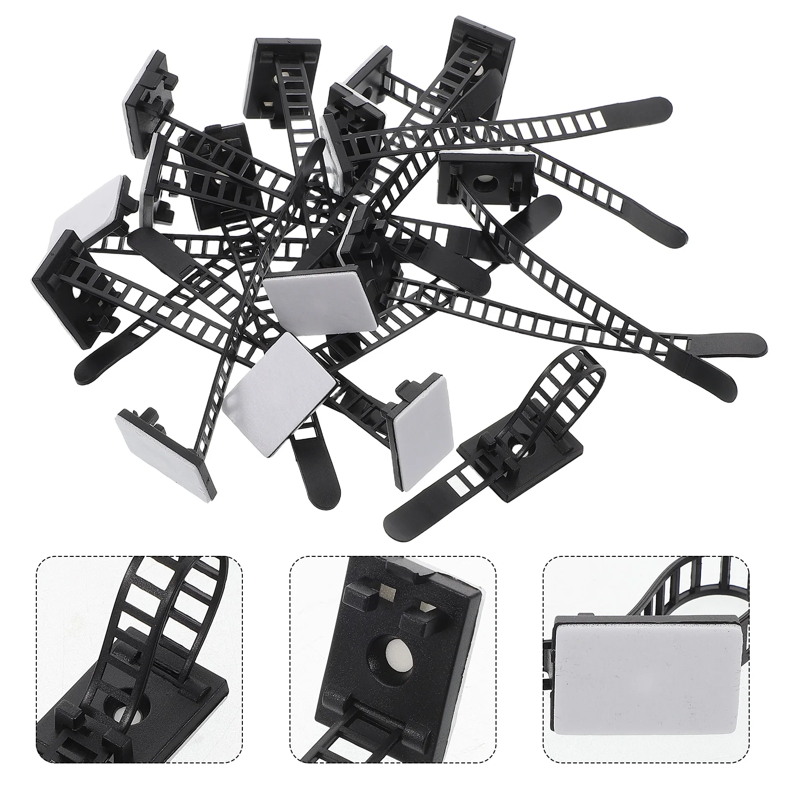 

60 Pcs Zip Ties Cable for Charging Cords Organizer Electric Wire Straps Black Reusable