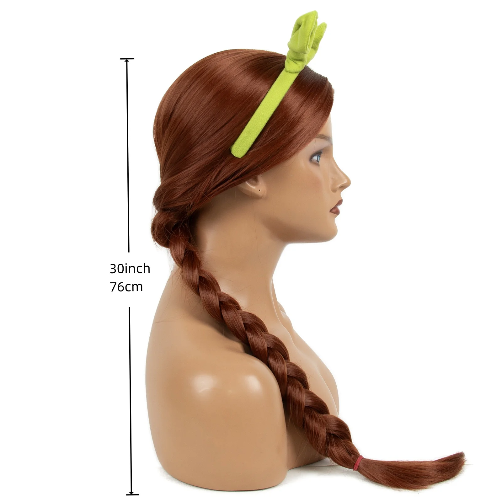 REEWES Sherk Monster Fiona Adult Cosplay Synthetic Wig Fancy Fairy Accessories Green Ear Halloween Masquerade Girls Adult