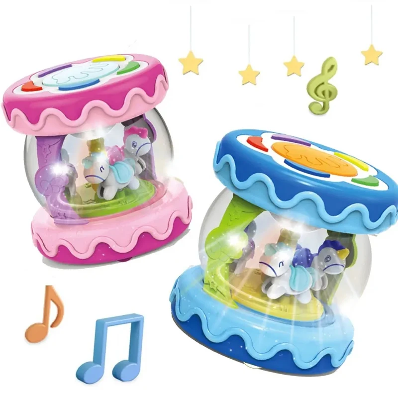Juguete de tambor Flash para niños pequeños, máquina de tambor educativa temprana, instrumento musical