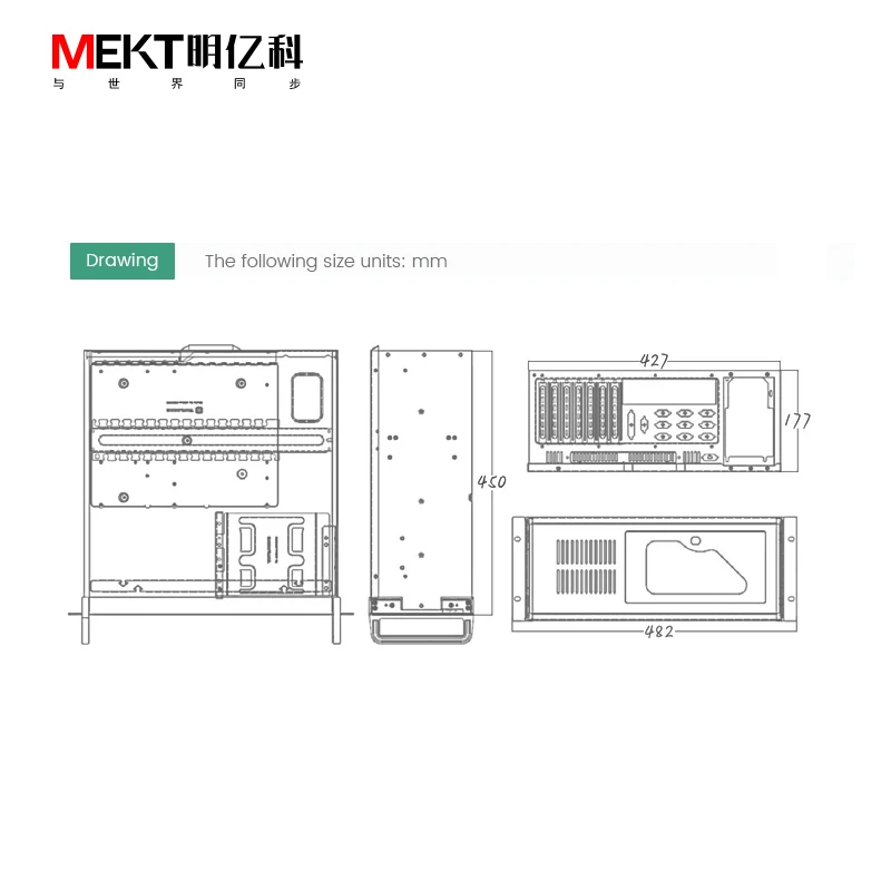 산업 섀시 상단 랙 마운트, 중국 Juxin Kaisen KX-6000 i3i5i7-6 산업 서버 지지대, Windows, Linux, UOS, COM, MEKT, 4U