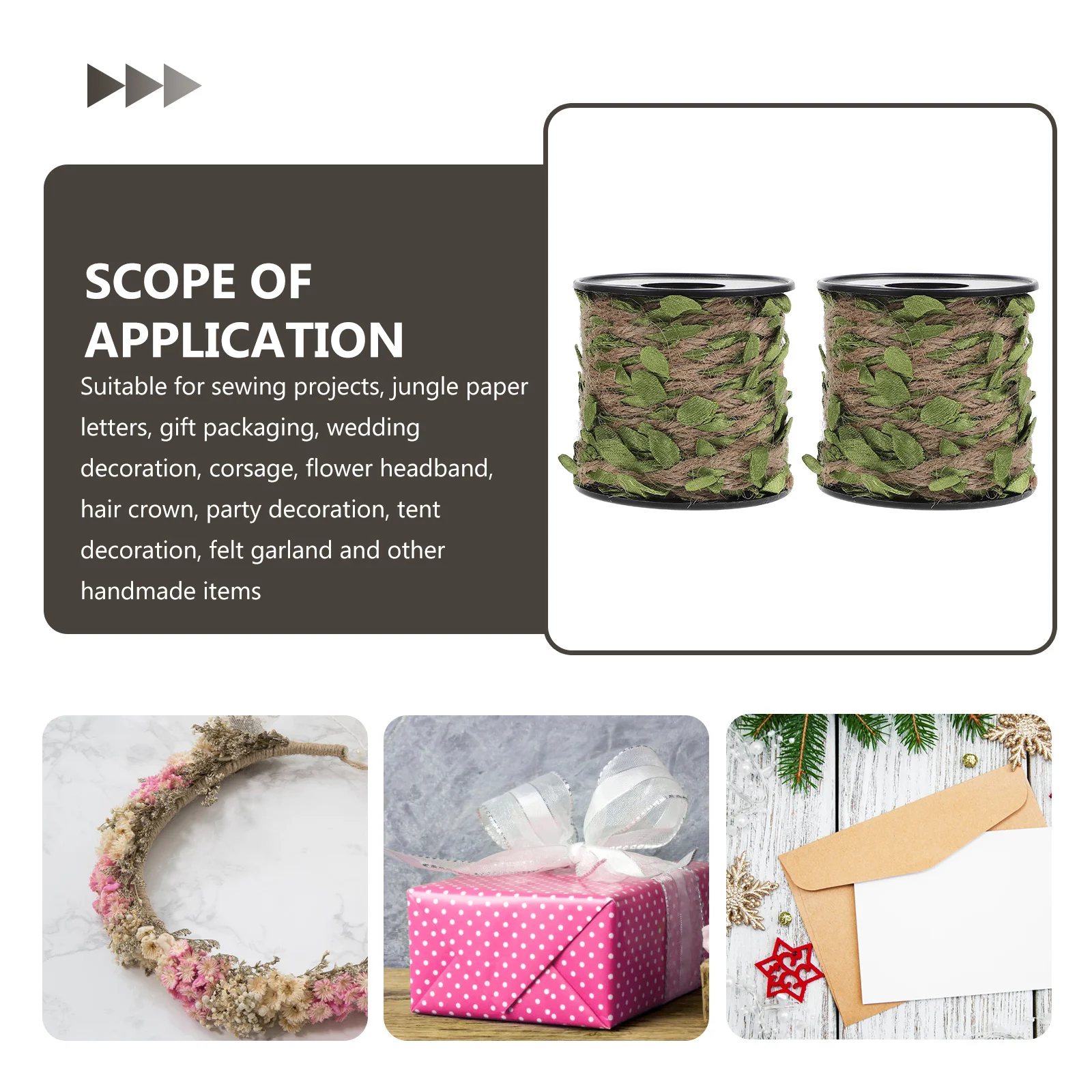 DIY Leaf Rattan Decor Rope with Bright Fresh Look Easy to Cut and Use for Various Decorative Purposes Artificial Rope