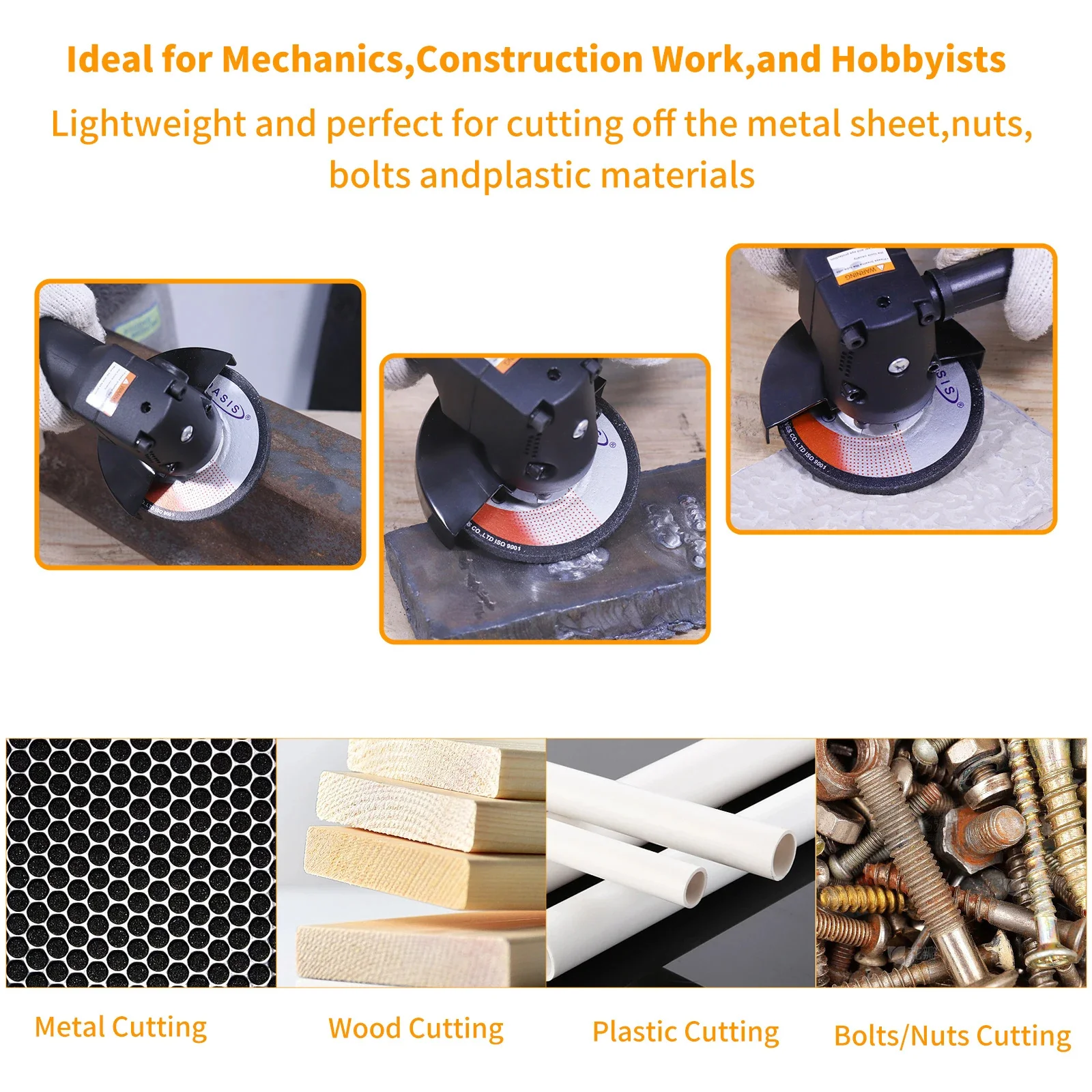 4Inch 11000 RPM High Speed Pneumatic Angle Grinder Air Grinding Tools Multifunction Polishing / Cutting Machine With 4'' Wheel