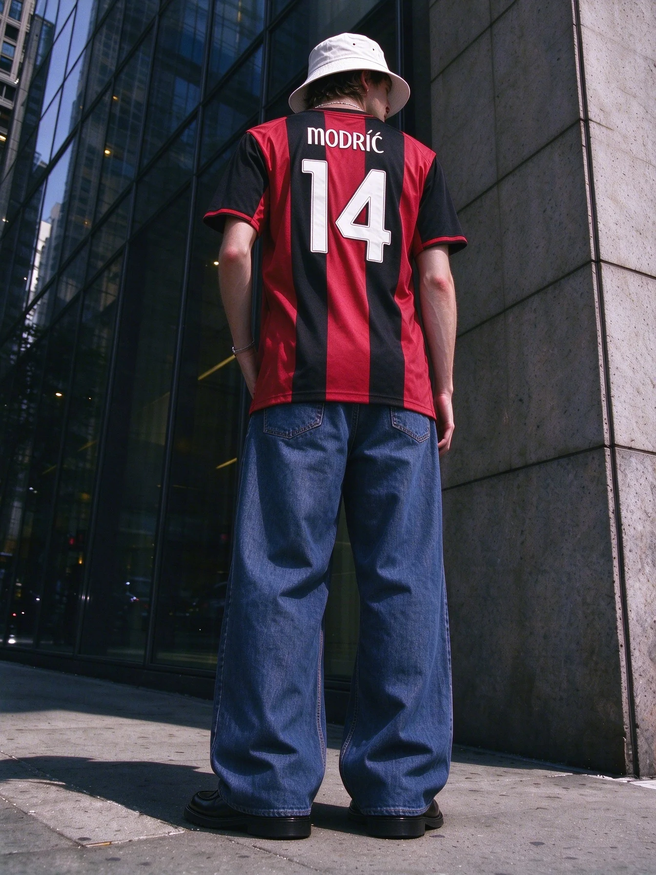 Camiseta de fútbol a rayas rojas y negras estilo Y2K, para hombre y mujer, con el número 14, diseño vintage, estilo «blokecore», ideal para el verano, transpirable y de secado rápido.