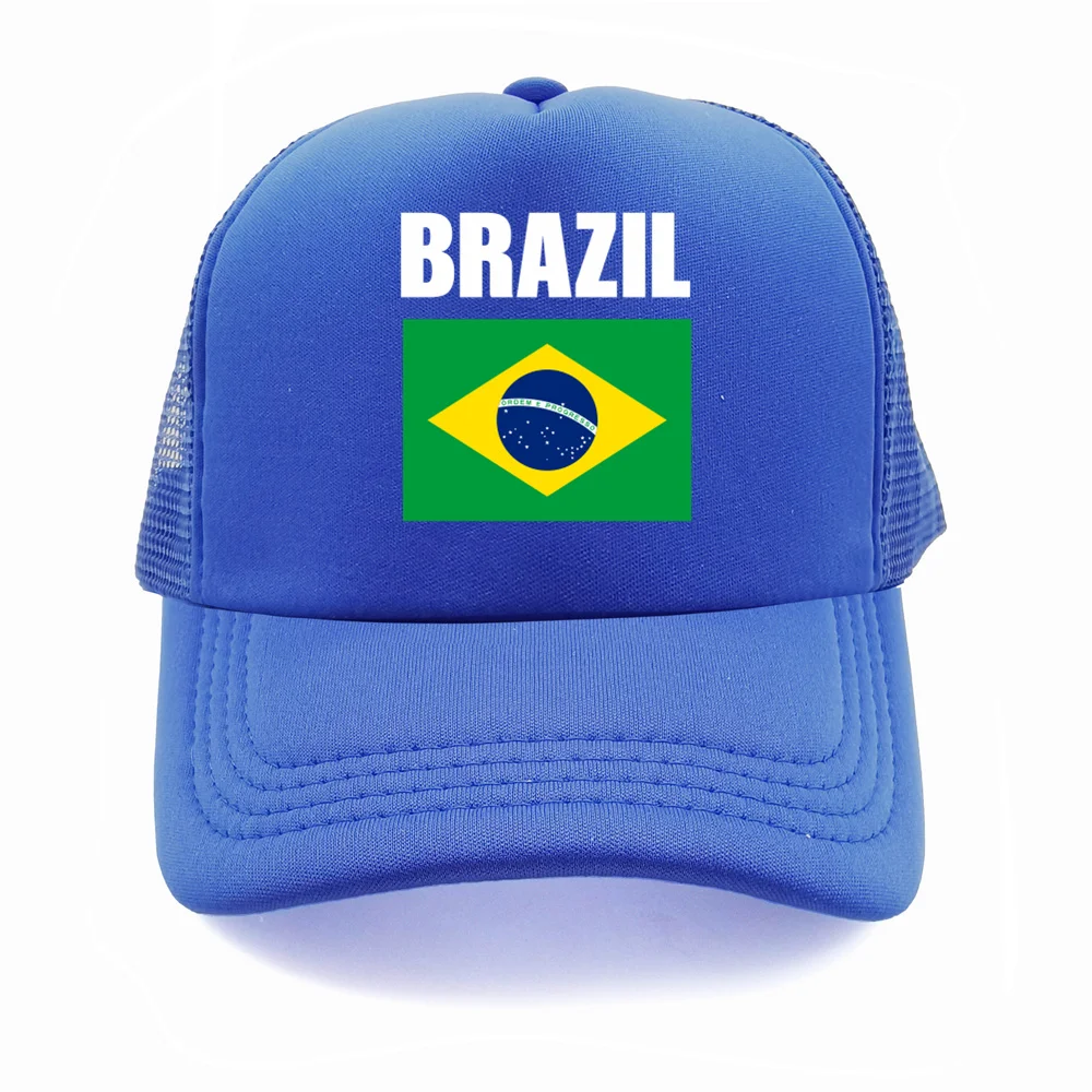 Brazil Flag Trucker Hat Adult Adjustable Mesh Net Country Fans Baseball Cap Men Women Hip Hop Dad Gift Hat
