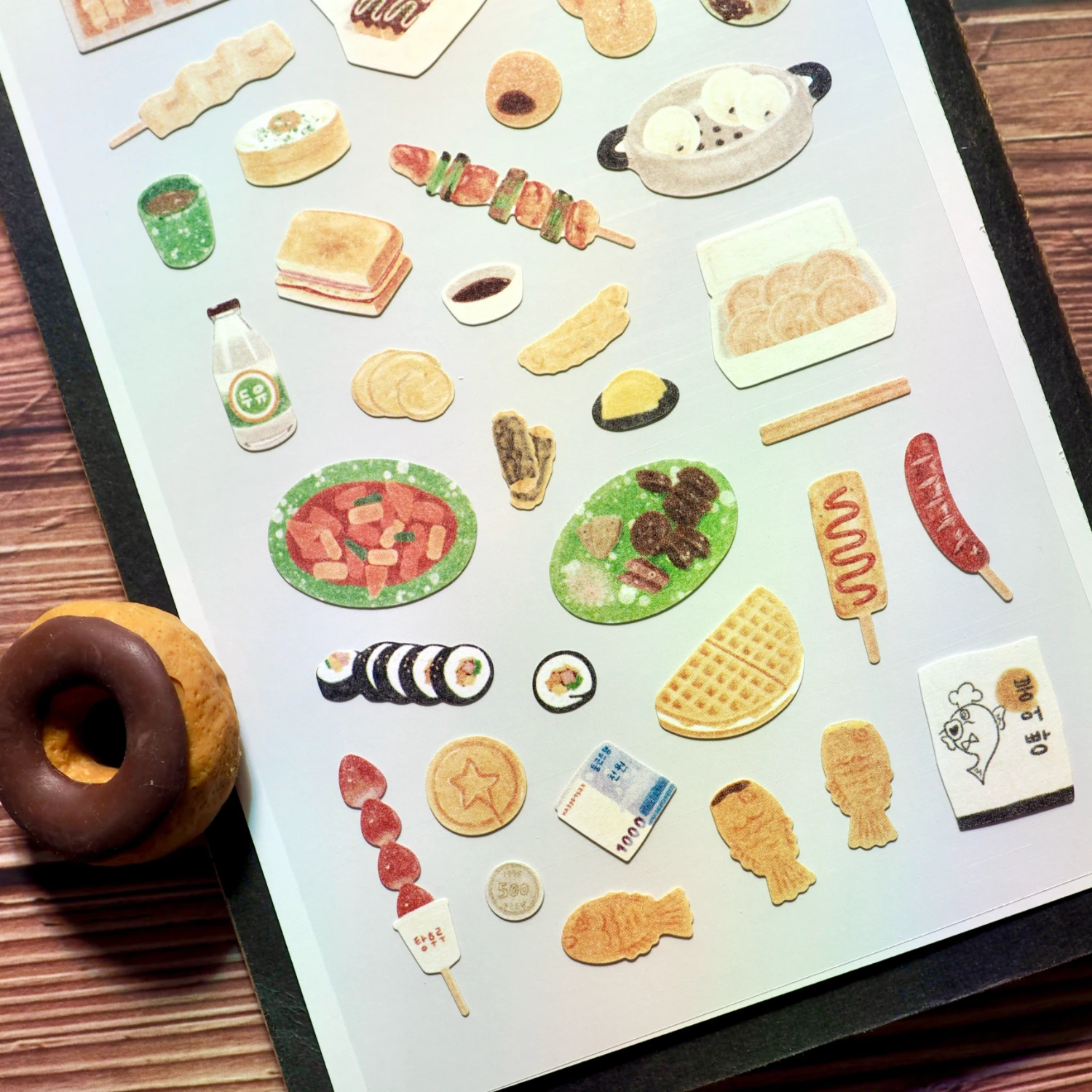 Korean Import Suatelier Snack Pancakes Street Food Stickers Scrapbooking Diy Journal Stationery Sticker School Dec Supplies 1167
