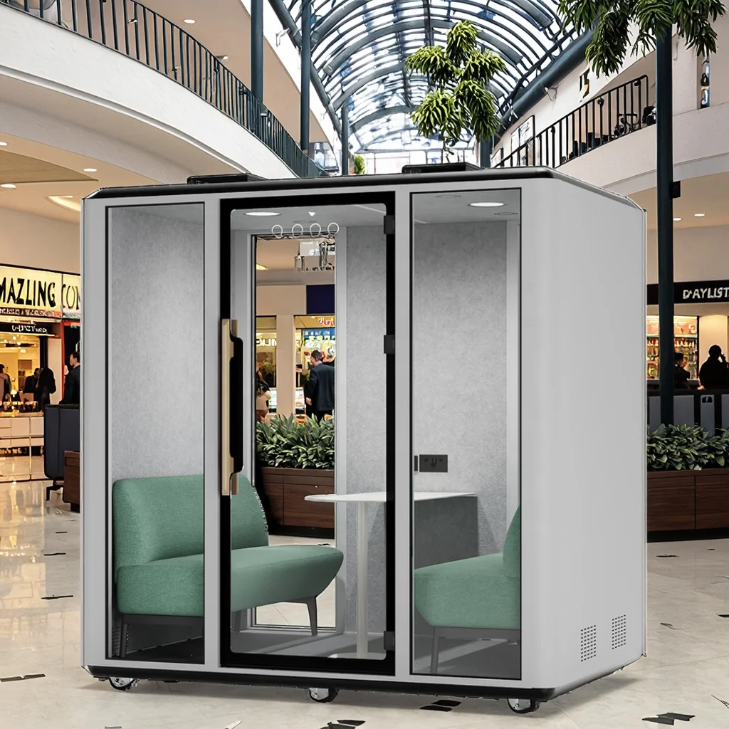 Office Meeting Booth Soundproof Office Pod With 28-35dBnoise Reduction Silent Pod Privacy Pod For Conferences And Office Meeting