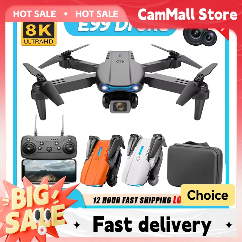 الطائرة بدون طيار E99 K3 Pro HD 4k كاميرا مزدوجة وضع التثبيت العالي طوي صغير RC واي فاي التصوير الجوي كوادكوبتر اللعب هليكوبتر