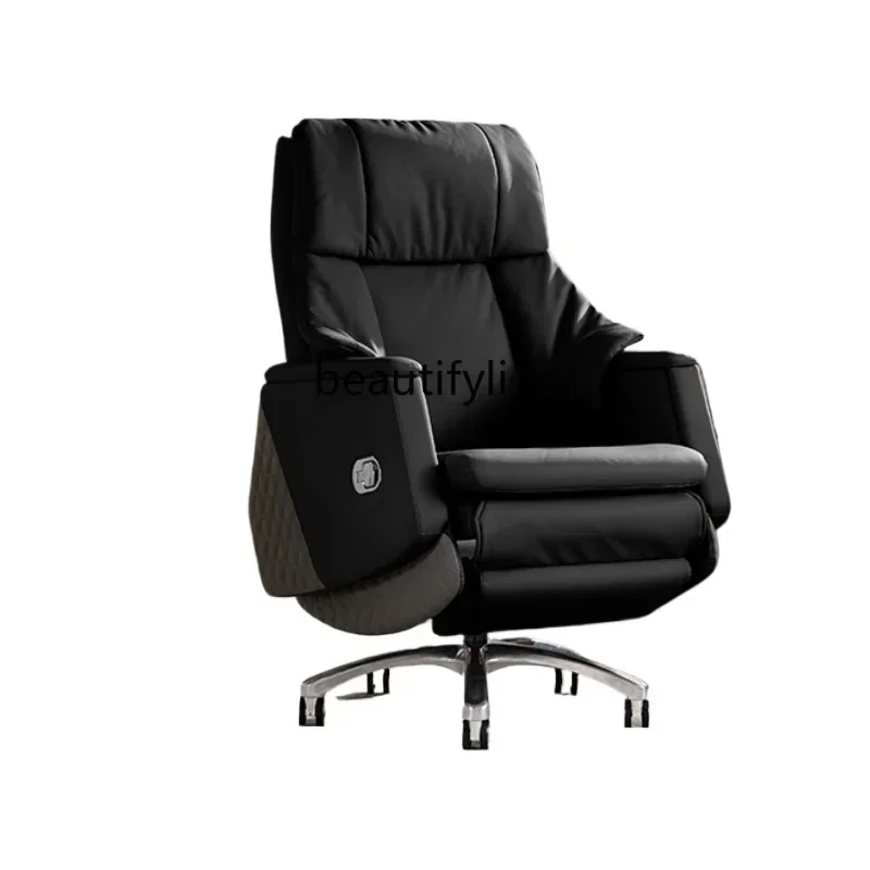 AElectric massage boss can lie down for lunch, office chair is comfortable and sedentary, computer chair, leather back chair