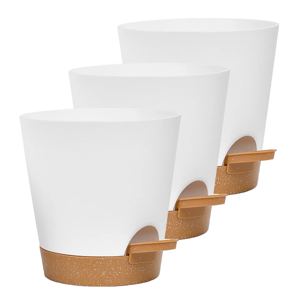 

3pcs Self Watering Flowerpot Plastic Plant Container For Indoor Plants Automatic Watering Planter Succulent Pot Garden Decor