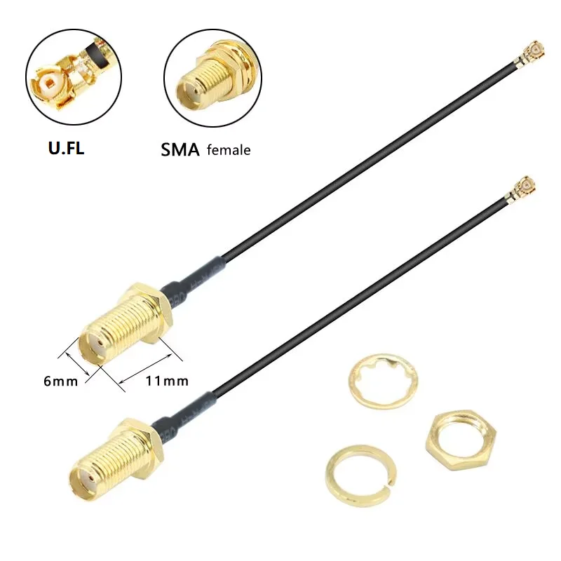 100pcs U.FL to SMA female Extension Cable in stock!  U.FL to RP-SMA Jumper pigtail for EC25-E EG25-G EC25-AU SIM7600E-H SIM7600G