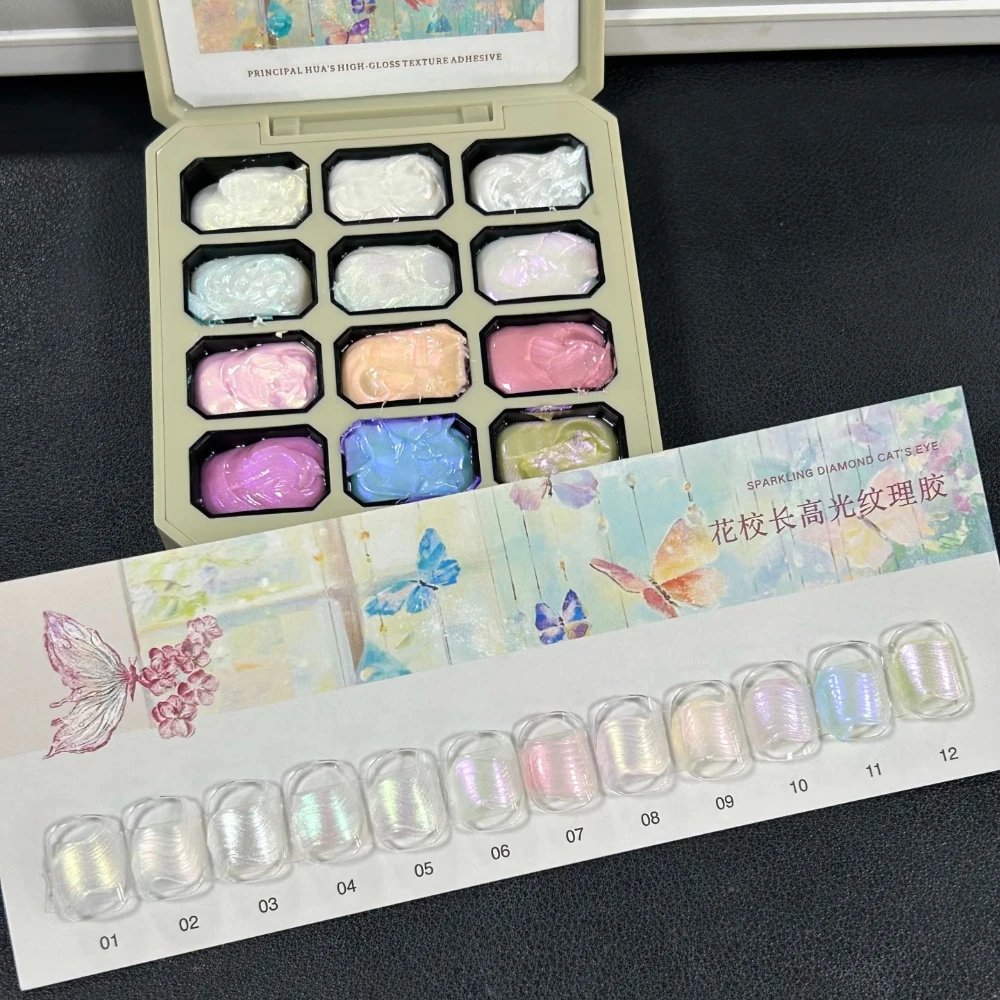 

3D Effect Aurora Pearl Gel Drawing Super Texture Painting Gel Soak Off UV LED Полуперманентная пигментированная краска Художественные гель-лаки