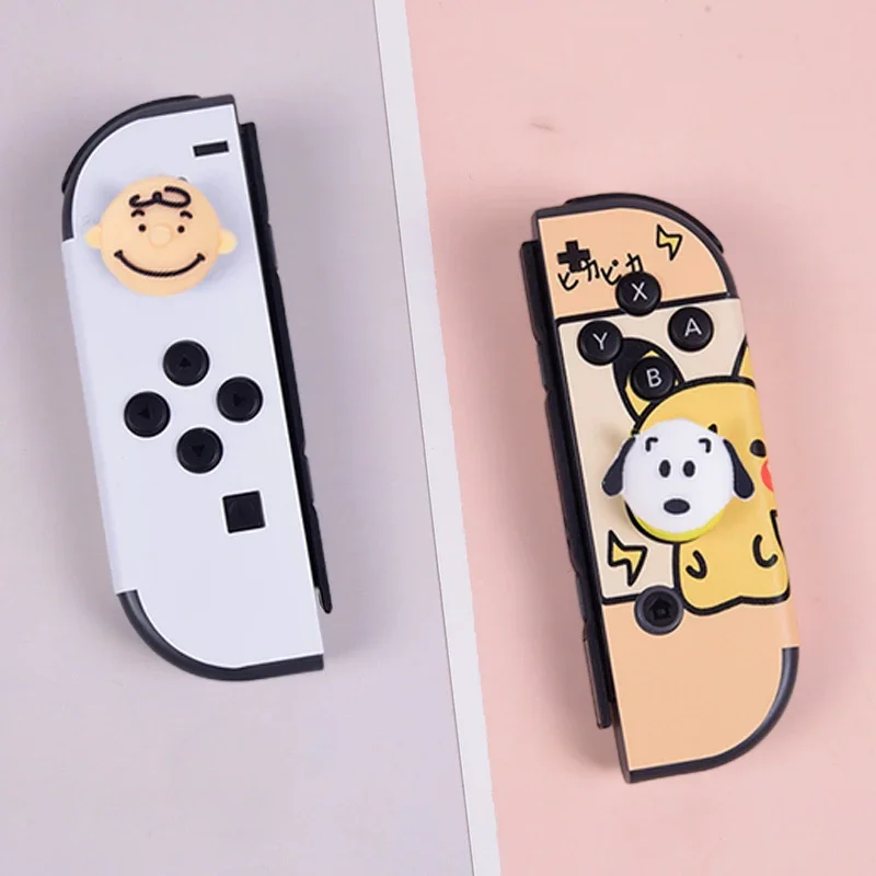 Snoopy Thumbstick Silicone Button Non-slip Cap Joystick Cover for Nintendo Switch Joy-Con Controller Game Console Accessories