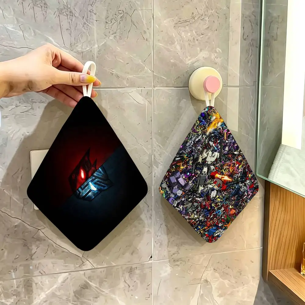 Fashion T-Transformers Polyester Cotton Daily Towel, Hanging Kitchen Hand Wiping Cloth, Durable for Whole House Use