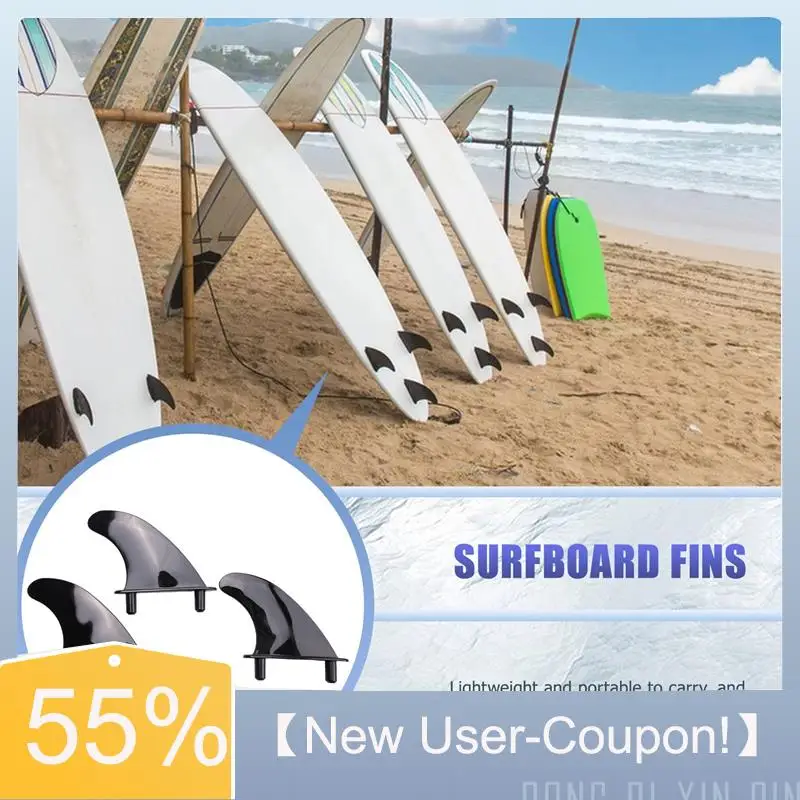 【New User-Coupon!】3Pcs Soft Top Surfboard Fins Sets For Softboard Paddle Board Surf Boards Accessories
