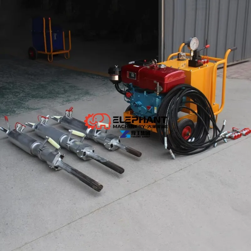 Hydraulic Rock Splitting Machine Tunnel Opening Adopts Small Rock Splitter with Hydraulic Pumping Station