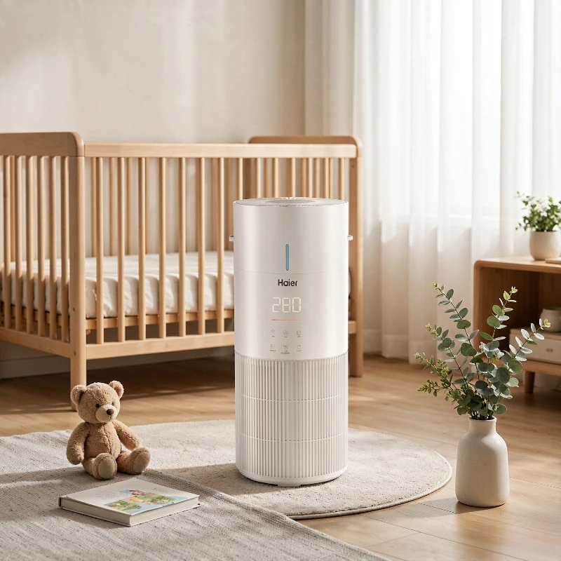 Air Purifier and Humidifier Combo for Formaldehyde, Smoke and Pet Hair, Washable Humidifying Media and ABS Tank for Home Use