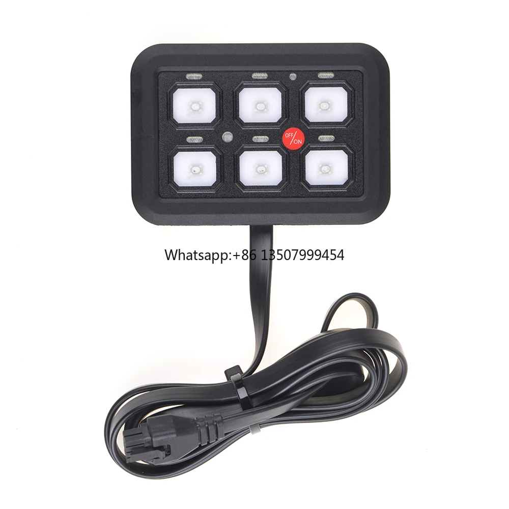 

12V 6/8 Gang Switch Panel on OFF Control System Light Electronic Relay System for Truck Caravan Boat Camper 7-Color Adjustable