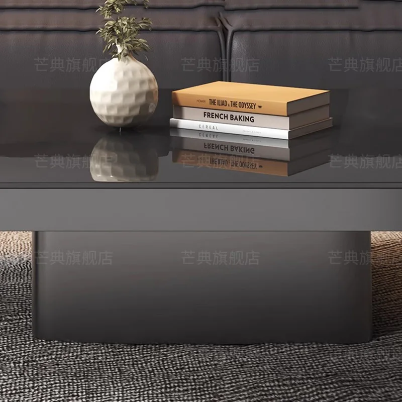 Japanese Black Coffee Table Industrial Luxury Minimalist Coffee Table Square Aesthetic Articulos Para El Hogar Furniture